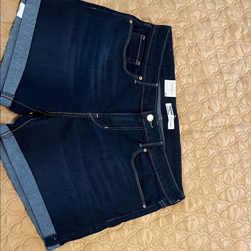 Signature by Levi Strauss Dark Blue Jean Shorts